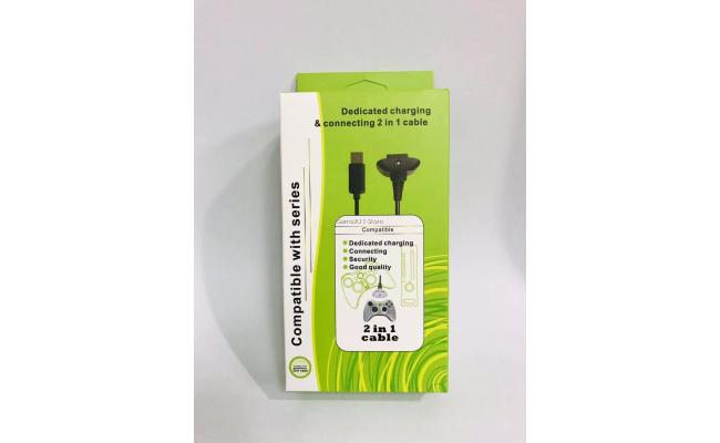 2 in 1 Charging and Data Connecting Cable For Xbox