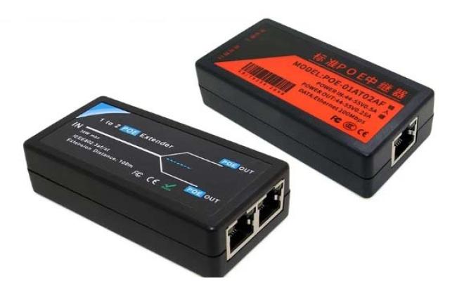 2 Port 100M POE Extender 10/100Mbps with IEEE 802.3af Standard Input/Output for IP Camera