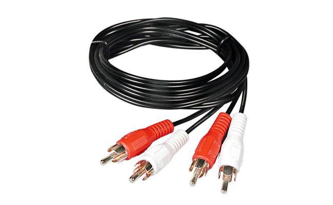 2 RCA Male to 2 RCA Male Stereo Audio Cable-3m
