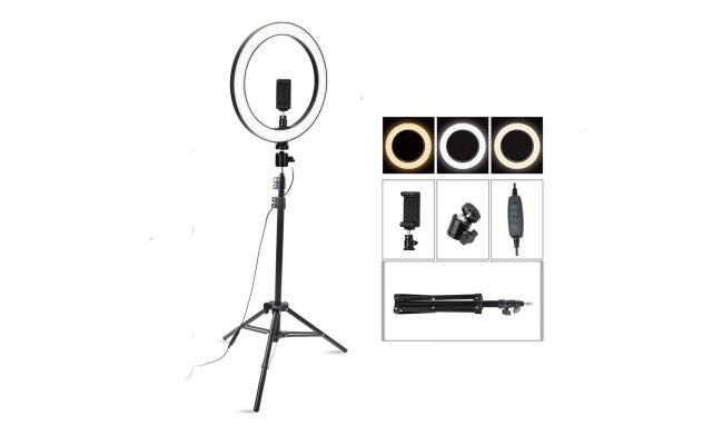 26CM LED Selfie Light Ring Multi-function Dimmable Light Ring