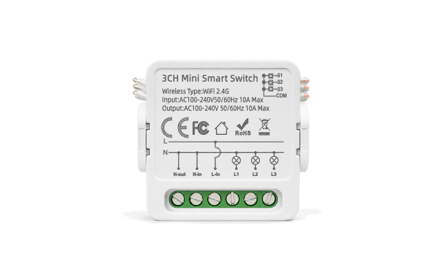 3CH Tuya Wifi Mini Smart Relay Switch