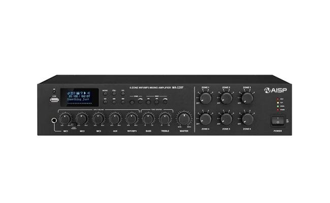 AISP MA-120F WiFi 6 Zones Amplifier with USB/FM/AUX/Phantom Power 120W