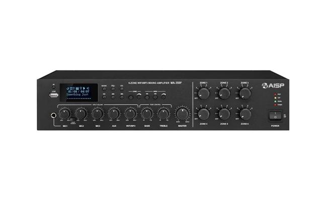 AISP MA-350F WiFi 6 Zones Amplifier with USB/FM/AUX/Phantom Power 350W