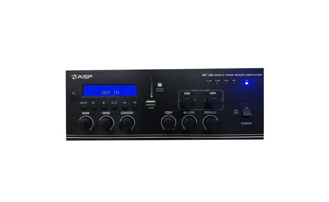 AISP MP-260 2 Zones Mixer Amplifier with USB/BT/FM/AUX/SD 60W