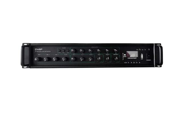 AISP MP-6450S 6 Zones Mixer Amplifier with MP3/USB/BT/SD/ECHO/AUX 450W
