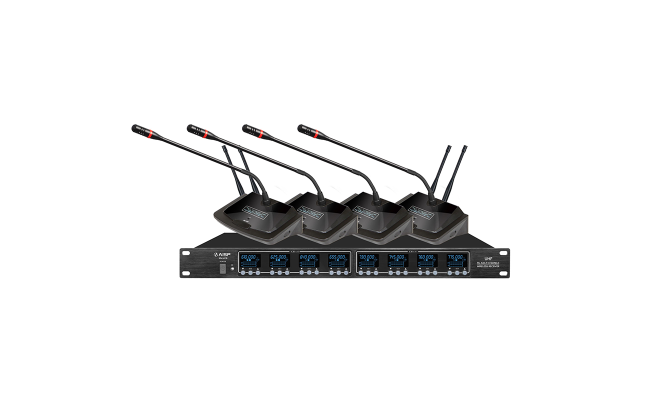 AISP WM-6218 8 Channel UHF Wireless Conference Microphone