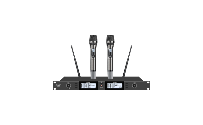 AISP WM-8211 UHF Wireless Handheld Two Microphones