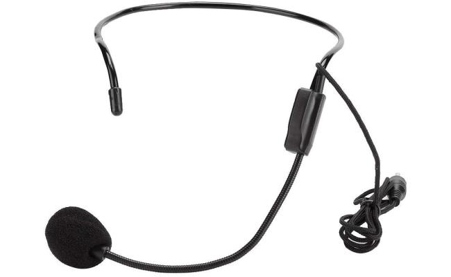 Anti-noise Wired Head Microphone Screw Plug 3.5mm for TV Presenters, Stage Performances