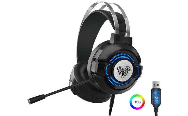 AULA S602 RGB Gaming Headphone With 360 Microphone