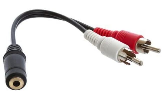 AUX 1 Female to 2 RCA Male Cable