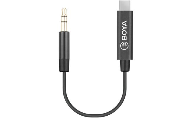 BOYA BY-K2 3.5mm TRS Male to Type-C Male Audio Adapter Cable (7.8in)