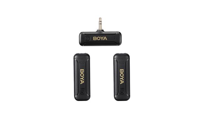 BOYA BY-WM3T2 2.4GHz AUX 3.5mm Wireless Microphone System (Two Mic)