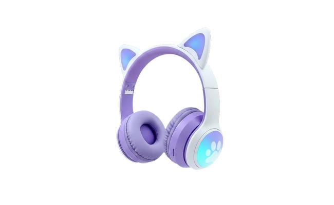 BT618 Cat Ears Kids Wireless RGB Headset
