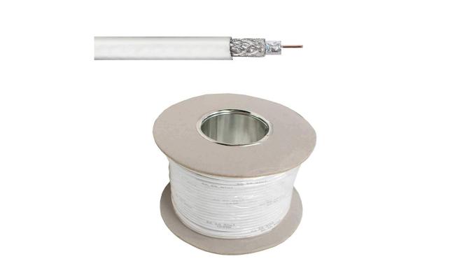 Coaxial RG59 Cable 200m without Power- White