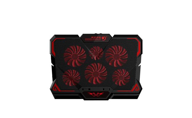 Coolcold K38 Cooling Pad 6-Fans 2600 RPM For Laptop/ IPad/ Tablet