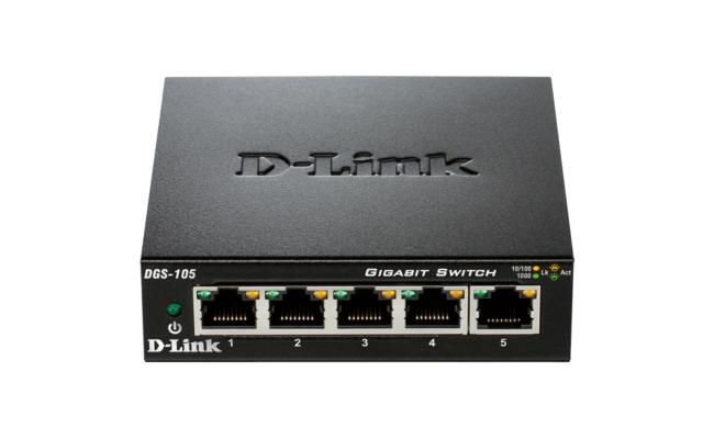 D-Link DGS-105/E 5-port 10/100/1000 Unmanaged Desktop Switch