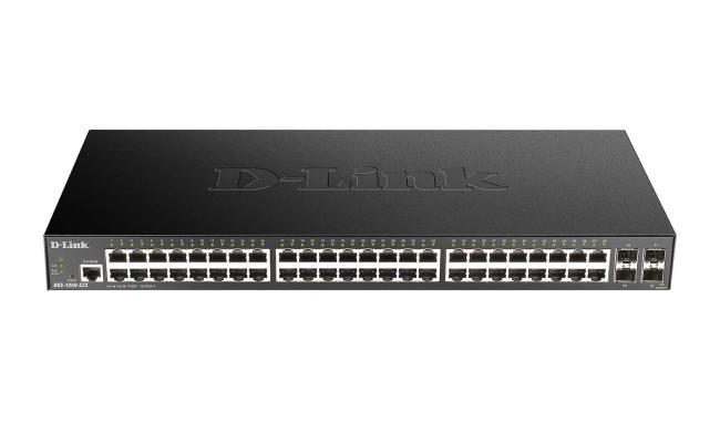 D-Link DGS-1250-52XMP 48 Ports 10/100/1000Mbps PoE+4 Ports 10G SFP+ Smart Managed Switch