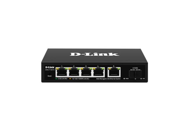 D-Link DMS-F106TS 5-port 2.5G with 1-Port SFP+ Web Management Desktop Switch
