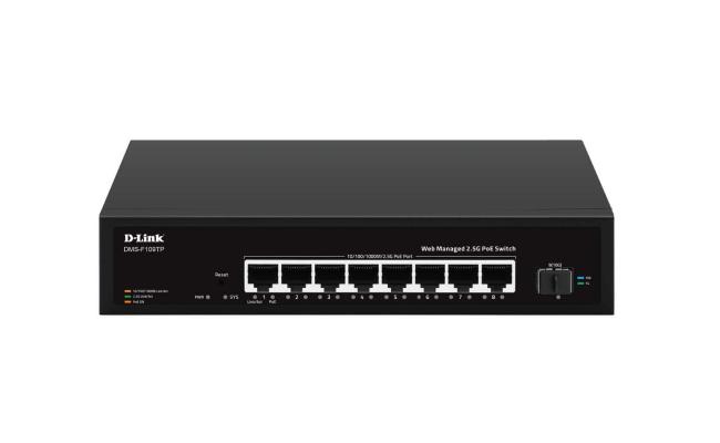 D-link DMS-F109TP 8-port 2.5G PoE with 1-Port SFP+ Web Management Desktop Switch