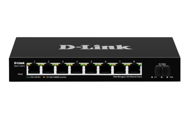 D-Link DMS-F109TS 9-port Smart Multi-Gigabit Switch with 10G Uplink