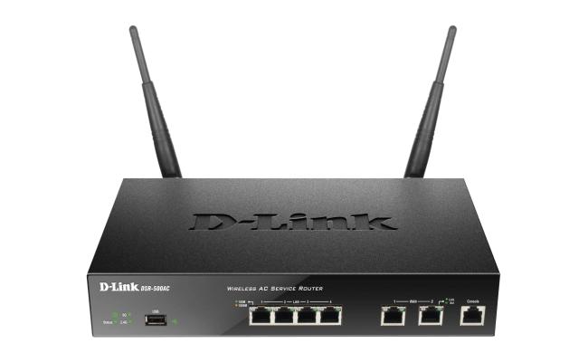 D-Link DSR-500AC Dual WAN 4-Port Gigabit Wireless AC VPN Router