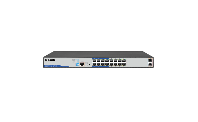 D-Link F1210-18PS-E 18-Port Layer 2 Gigabit Managed Long Range PoE+ Surveillance Switch