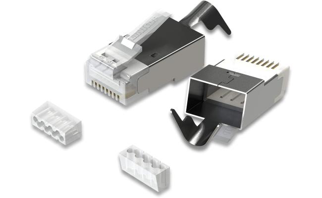 D-Link NPG-6A2MET502-50 RJ45 Connectors Cat6A Ethernet Shielded Modular Plugs Pack of 50