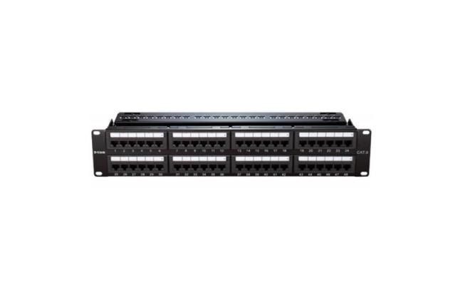 D-Link NPP-C61BLK481 Cat6 UTP Loaded 48 Port Patch Panel