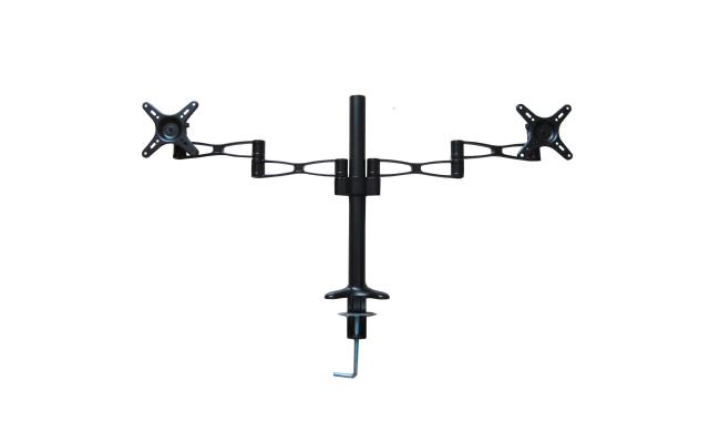 Desk Dual Screen Mount Stand Extendable Arm Monitor