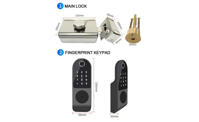 Digital Electric HR-FC188L Rim Lock