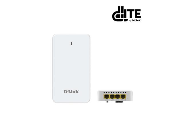 Dlite by D-Link DLA-X182 Cloud-Managed AX3000 Faceplate Access Point (with PoE out)