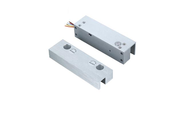 Electric drop bolt lock for fully frameless glass door