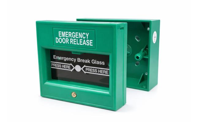 Emergency Break Glass Box -Green