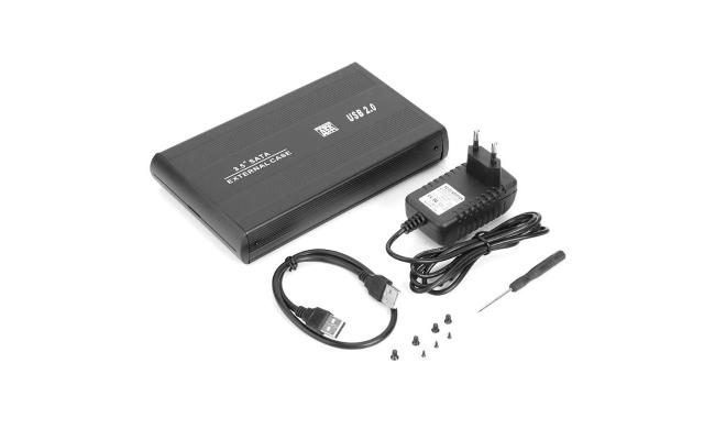 External Hard Drive Box with Adapter SATA to USB 2.0 3.5 inch