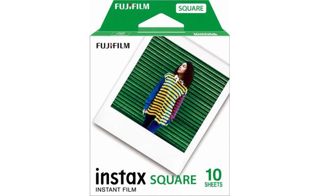 Fujifilm INSTAX SQUARE Film Single Pack (White)- 10 Sheet