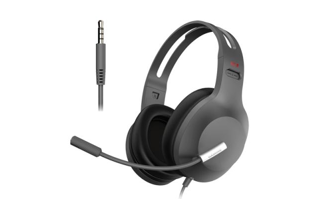 Gaming Headset GM2004 with Microphone for PS4, PC & Mobile Phone 1 pin -Black
