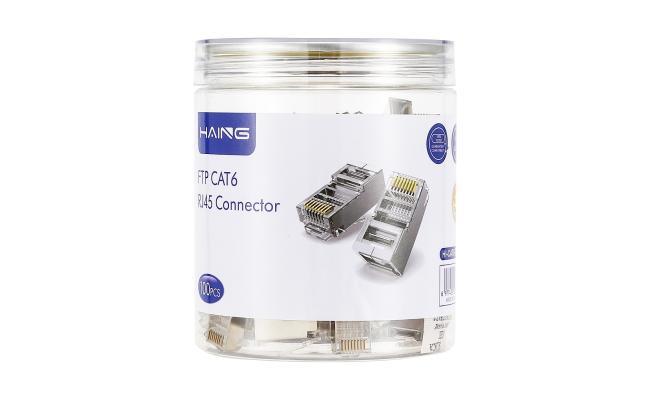 HAING CAT6-FTP-EZC03 FTP CAT6 RJ45 Connector 100 Pcs