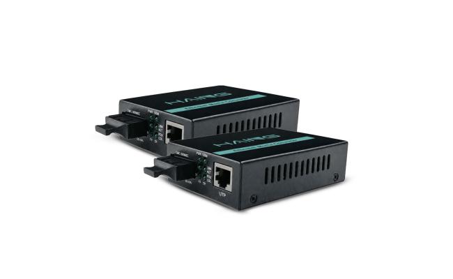 HAING GS-03-2KM Fiber Optic Ethernet Media Converter SM 1.25G TX+RX