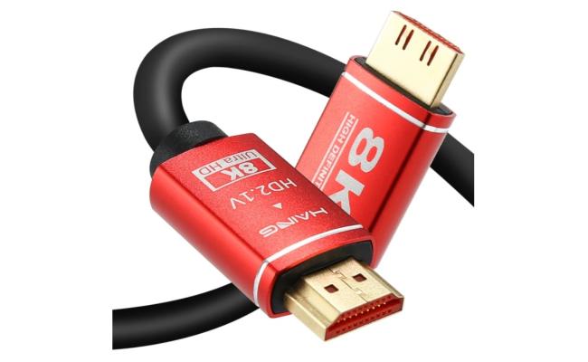 HAING HD8K03 8K High Speed HDTV HDMI 2.1 Cable with Ethernet 5M