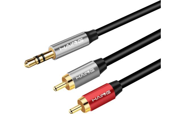 HAING HI-0150-ARC 3.5mm Male to 2 RCA Audio Cable -3M