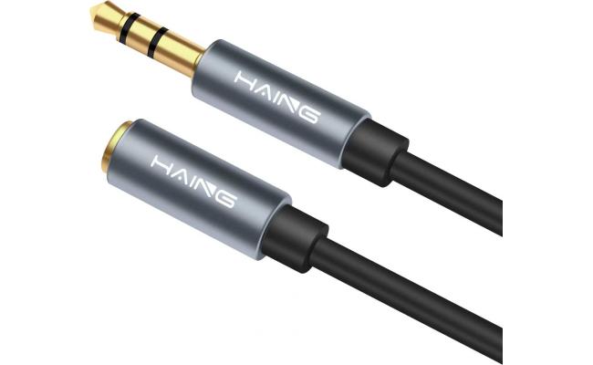 HAING HI-0154-AEC-1M AUX 3.5mm to Female 3.5mm AUX Extension Cable 1M