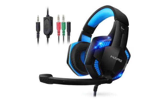 Haing HI-0550-DCH Gaming Headset with Mic for Laptop Computer, Cellphone, PS4
