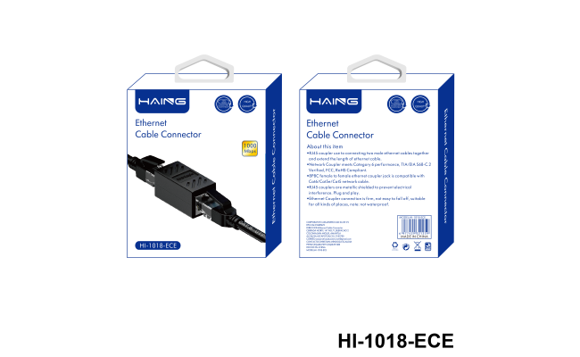 HAING HI-1018-ECE Female to Female Ethernet Cable Extender Connector