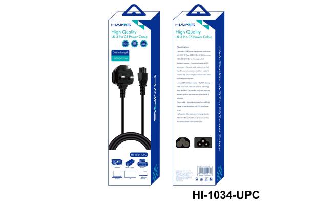 HAING HI-1034-UPC-150C UK 3 Pin to C5 Power Cable 1.5M