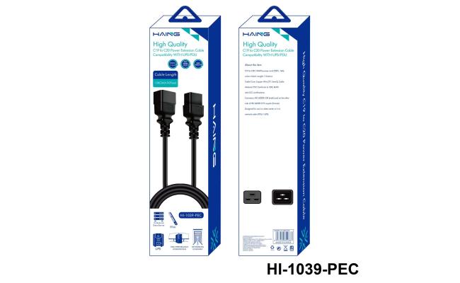 HAING HI-1039-PEC-150C C19 to C20 PDU UPS Power Extension Cable 1.5M