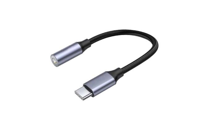 HAING HI-1063-TFC Type C Male to 3.5mm Female Headphone Audio Jack Adapter