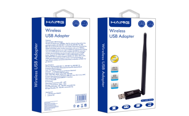 HAING HI-1600-WUA USB Wireless Network/LAN Dongle Adapter 150 Mbps
