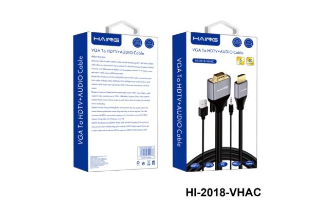 HAING HI-2018-VHAC VGA TO HDTV+AUDIO Cable 1.8M