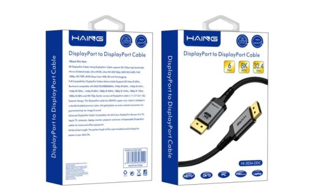 HAING HI-2034-DDC Display Port To Display Port Cable 8K 1.8M