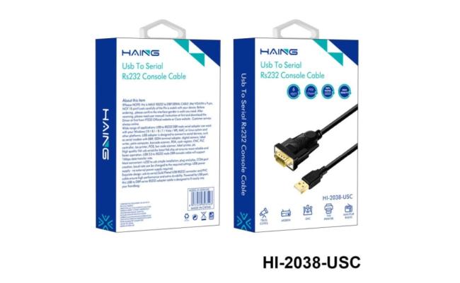 HAING HI-2038-USC USB To Serial Rs232 Console Cable 1.8M